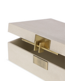 Caixa Off White Gold em MDF com Revestimento em PU