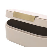 Conjunto de Caixas em Mdf com Revestimento em PU com Detalhe em Metal Dourado - 2 Peças