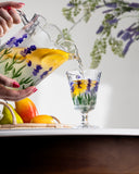 Taça para Água de Cristal Lavanda Hand Painting 240ml