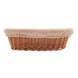 Cesta Elegante de Rattan Plástico com Forro de Tecido - 24x17 cm