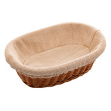 Cesta Elegante de Rattan Plástico com Forro de Tecido - 24x17 cm