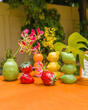 Conjunto de 6 Mini Vasinhos de Frutas em Cerâmica - Dolce Vita- Pré Venda 10 dias úteis