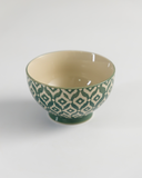 Bowl de Cerâmica Estampado Haye - Verde e Branco