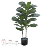 Árvore Ficus Lyrata Real com Vaso - 1m