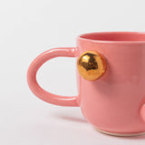 Caneca Bruxelas Rosa com Ouro