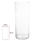 Vaso Vidro Cilindro Transparente - 30cm