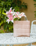 Vaso Bolsa de Vidro Rose 18,5cm x 25,5cm