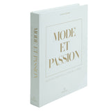 Caixa Livro em MDF - Off White e Dourado Mode et Passion  31,5X23X4cm