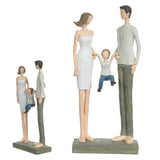 Escultura Decorativa  em Resina Casal e Filho 32x15x6,8cm