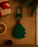 Porta-guardanapo Tassel Verde com Vermelho