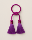 Porta-guardanapo Tassel roxo e pink