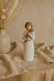 Escultura Decorativa Resina Mulher e Gato 13cm