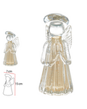 Anjo de Vidro Tipo Murano (Transparente Dourado) 15cm x 7cm