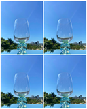 Conjunto 4 Taças Transparente Bubble Glass Verde 540ml