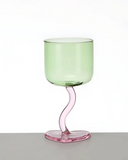 Taça Heart Verde com Base Rosa – 230 ml
