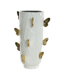 Vaso Borboleta Dourada - Cerâmica