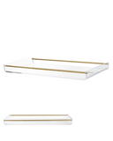 Bandeja Decorativa em Acrílico com Metal Dourado – 60 cm