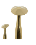 Escultura Decorativa Cogumelo em Dourado – Cerâmica