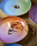 Prato Decorativo Letho – Rosa e Laranja