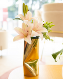 Vaso Decorativo Aço Inox Dourado Flair Metal - M