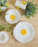 Bowl Decorativo de Margarida - Branco e Amarelo - Pré Venda 10 dias úteis