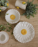 Bowl Decorativo de Margarida - Branco e Amarelo - Pré Venda 10 dias úteis