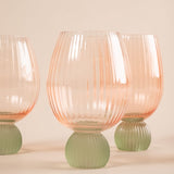Taça Colors Rosa com Verde 390ml