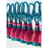 Porta- guardanapo Tassel duas camadas pink e tiffany