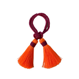 Porta-guardanapo Tassel rosa e laranja