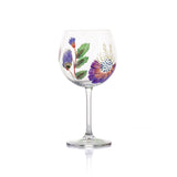 Taça pintada a mão confeccionada em cristal, elegante e refinada, ideal para servir drinks. Capacidade: 600 ml